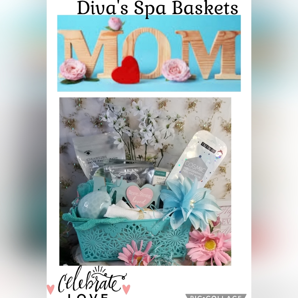 Womens Self Care Spa Gift Basket Mom Love theme